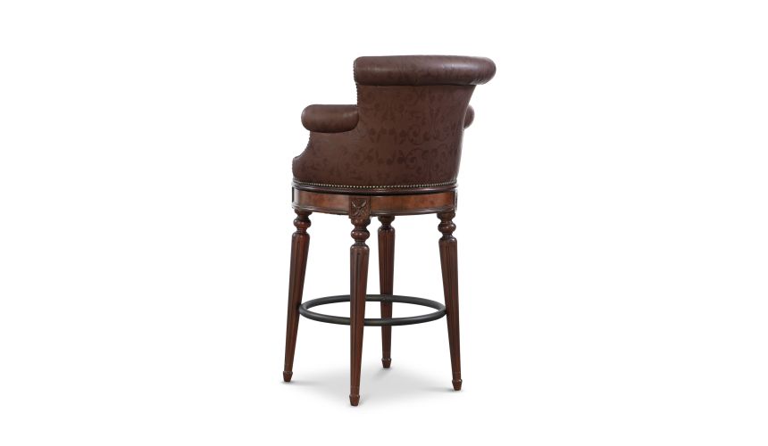 Bar chair with a flared back