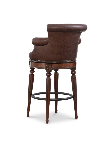 Bar chair with a flared back