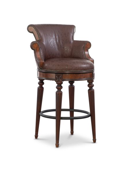 Bar chair with a flared back