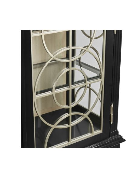 Breakfronts & China Cabinets Black Painted Display Cabinet. Elegant Decor