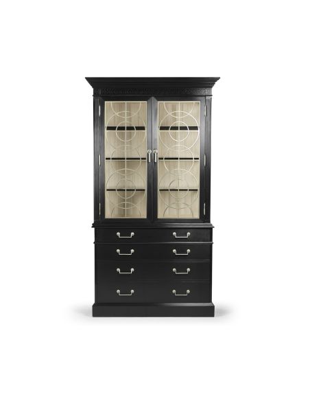 Black Painted Display Cabinet. Elegant Decor