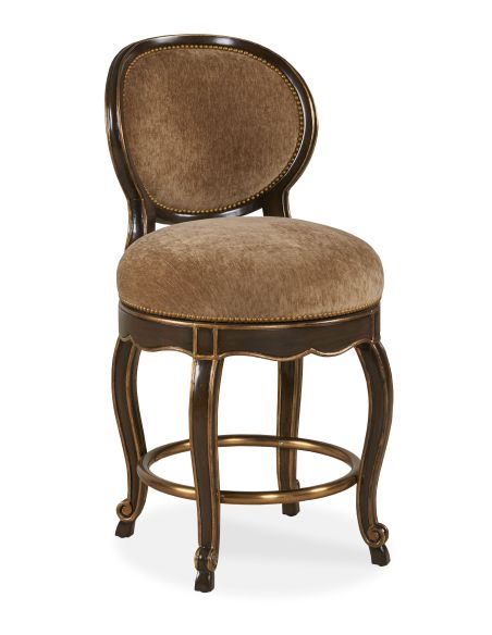 Counter height stool with traditional styling