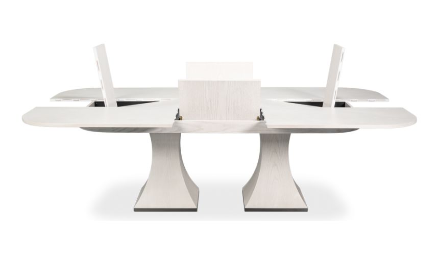 Rectangular expandable white Jupe table