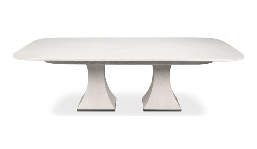 Rectangular expandable white Jupe table
