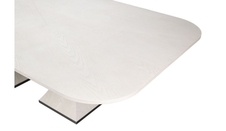 Rectangular expandable white Jupe table