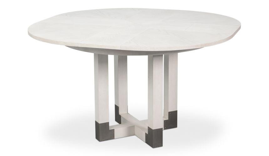 Small expandable white Jupe table