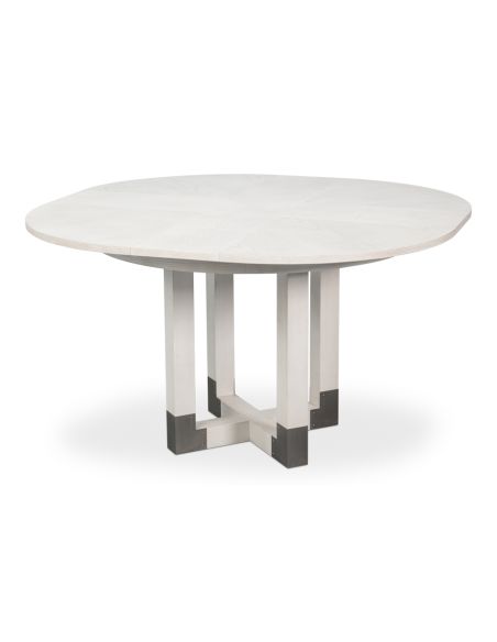 Small expandable white Jupe table