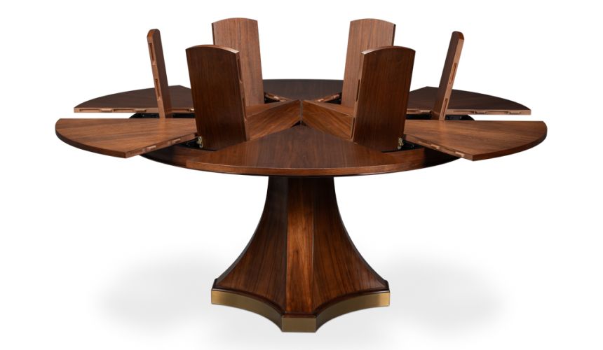 Contemporary round to round large extending table