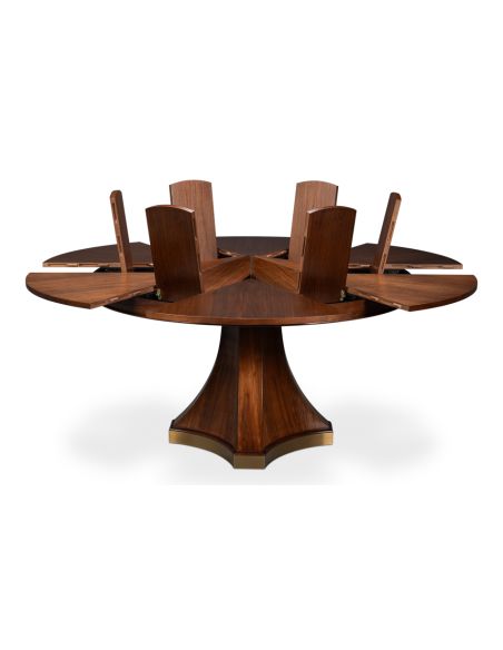 Contemporary round to round large extending table