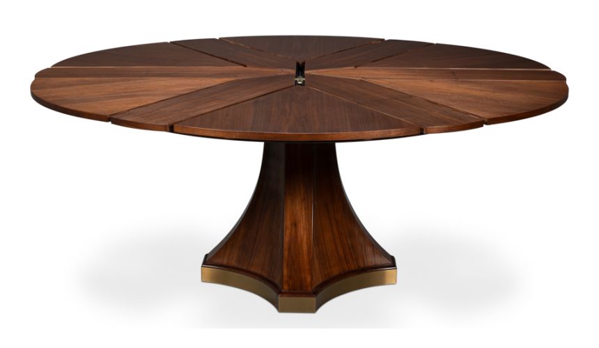 Contemporary round to round large extending table