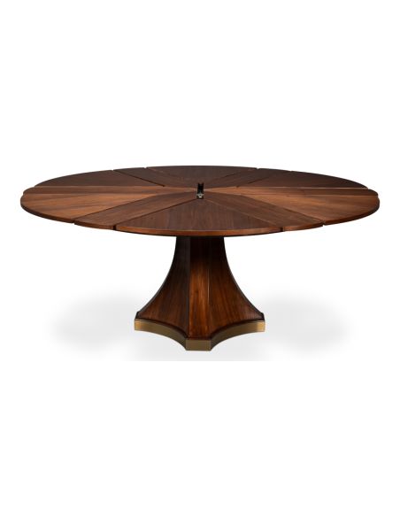 Contemporary round to round large extending table