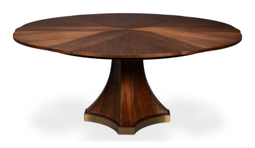 Contemporary round to round large extending table