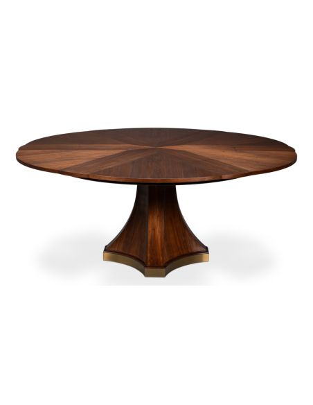 Contemporary round to round large extending table