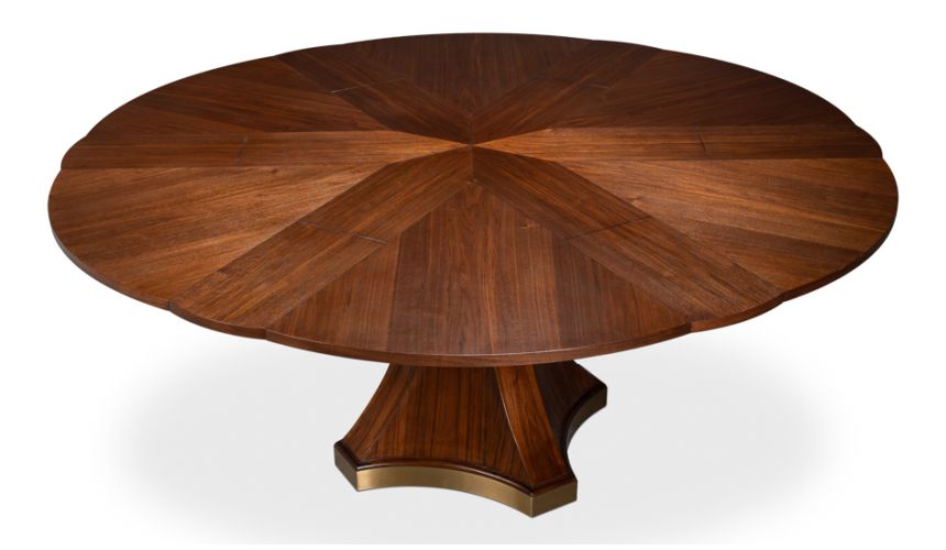 Contemporary round to round large extending table