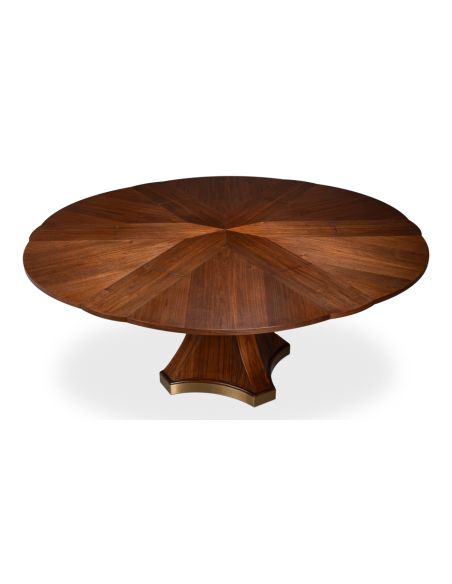 Contemporary round to round large extending table