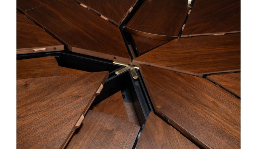 Contemporary round to round large extending table