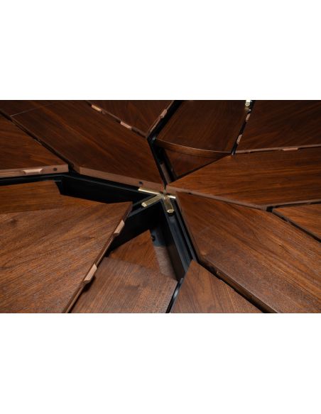 Contemporary round to round large extending table