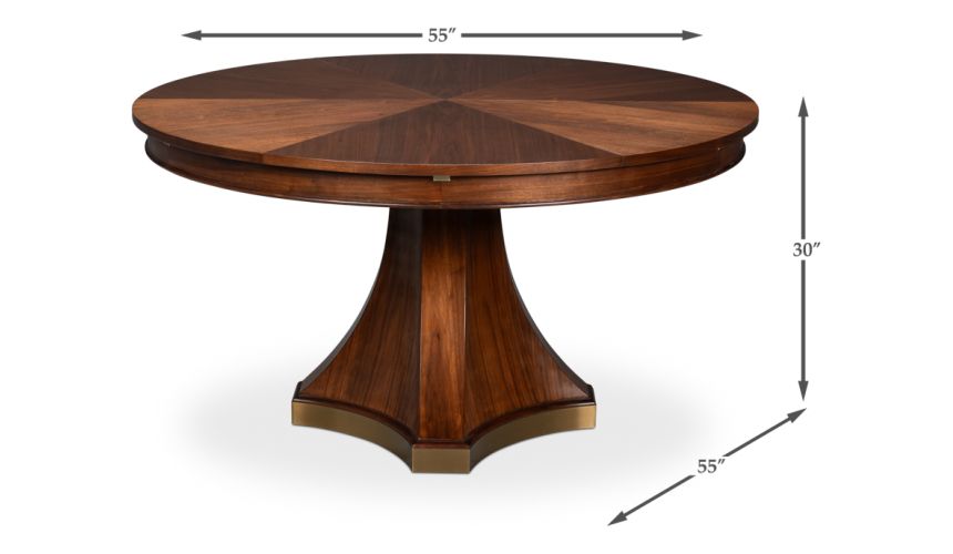 Contemporary round to round large extending table