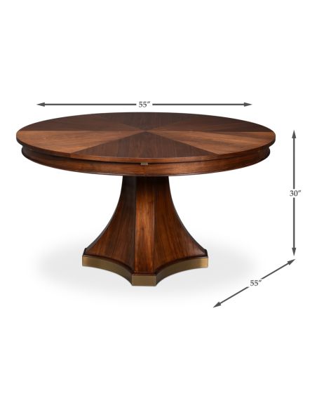 Contemporary round to round large extending table