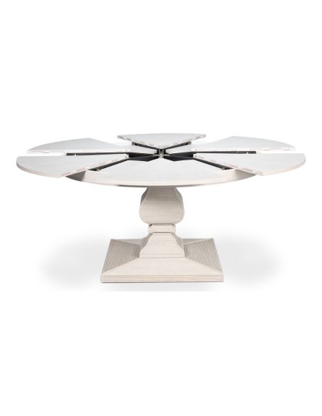 Equestrian expandable white Jupe table