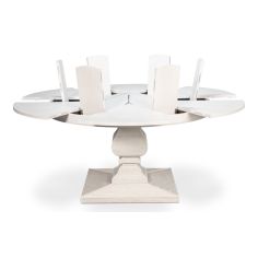 Equestrian expandable white Jupe table 2