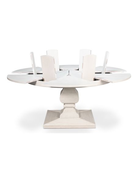 Equestrian expandable white Jupe table