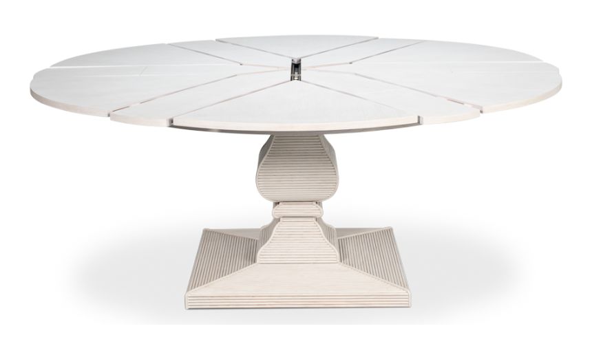 Equestrian expandable white Jupe table