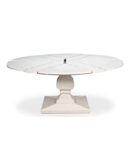 Equestrian expandable white Jupe table