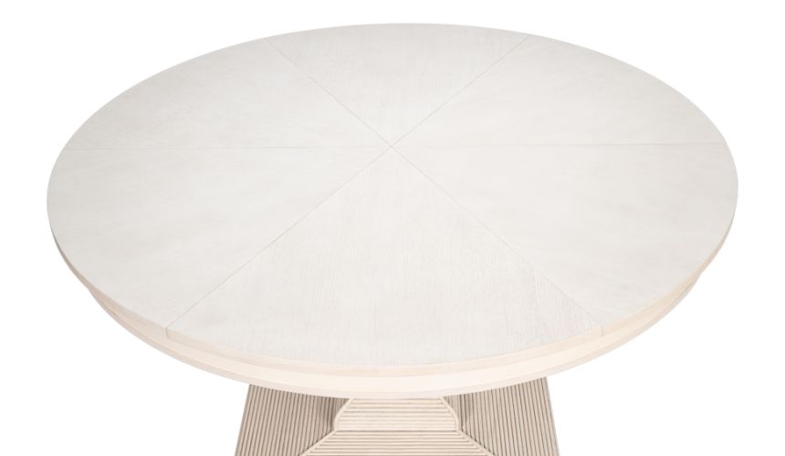 Equestrian expandable white Jupe table