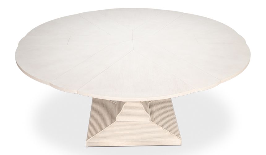 Equestrian expandable white Jupe table