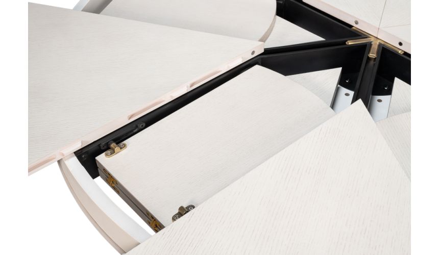 Equestrian expandable white Jupe table