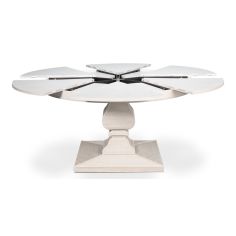 Equestrian expandable white Jupe table