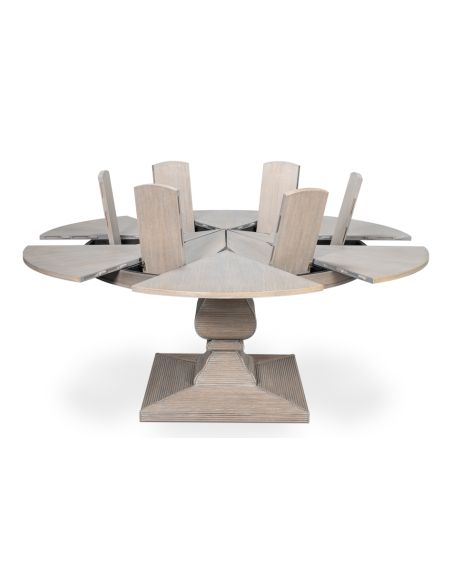 Equestrian expandable moon stone Jupe table 70" open