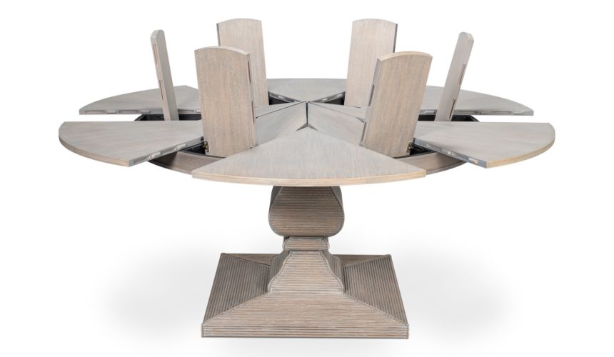 Equestrian expandable moon stone Jupe table