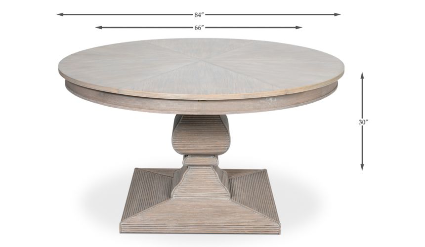 Equestrian expandable moon stone Jupe table