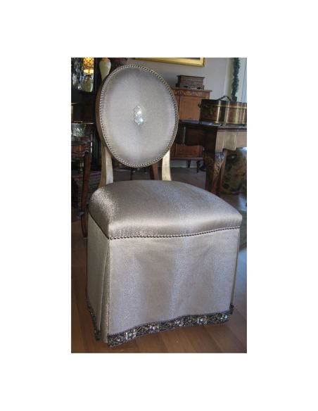 CHAIRS, Leather, Upholstered, Accent Fine furniture makeup vanity swivel stool