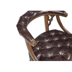 Game Card Tables & Game Chairs Black Leather card game chair, fine home furnishings. 2