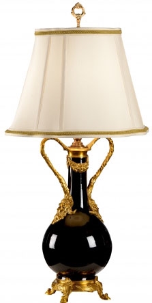 Lighting Brass Mounted Bottle Lamp