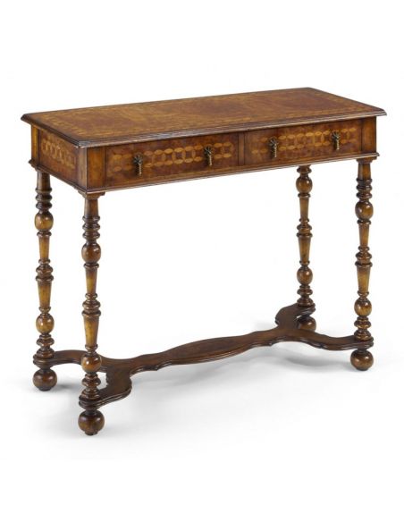 Small Burl Console Table Library & Office Furniture