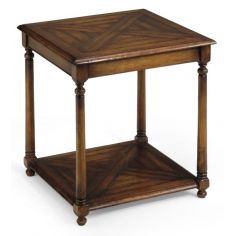 Square & Rectangular Side Tables End Table with Parquet Top Library & Office Furniture