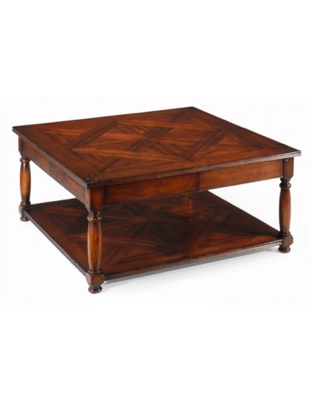 Coffee table Parquet Square with a parquet top