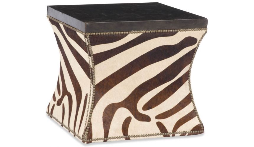 Luxury Leather & Upholstered Furniture Zebra Print Table Mirror