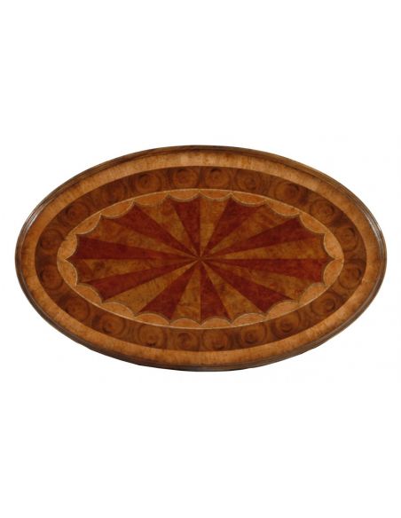 Round & Oval Side Tables High Quality Furniture Oval Marquetry Side Table