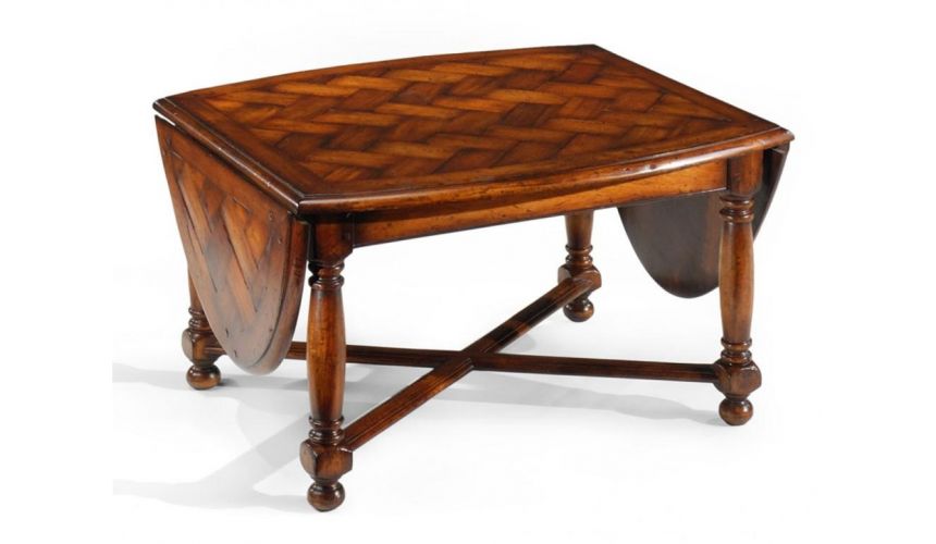 Coffee Tables Oval Parquet Cocktail Table Home Accessories