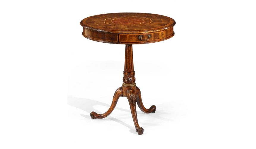 Round & Oval Side Tables Oyster Veneer Wine Table Home Accessories