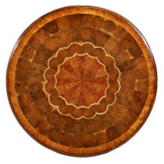Round & Oval Side Tables Oyster Veneer Wine Table Home Accessories 2