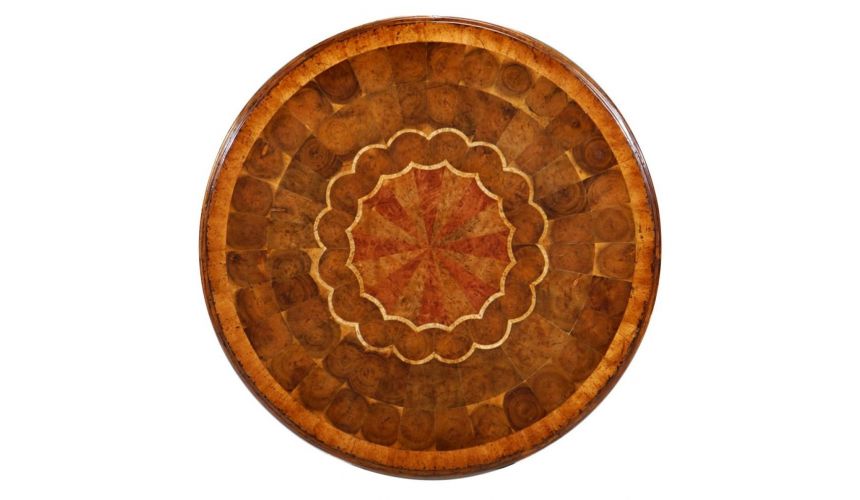 Round & Oval Side Tables Oyster Veneer Wine Table Home Accessories