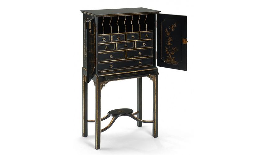 Chest Of Drawers Black Painted Cabinet On Stand