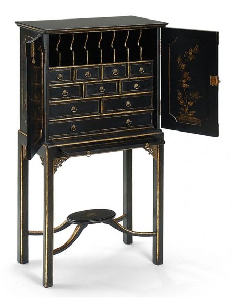 Chest Of Drawers Black Painted Cabinet On Stand