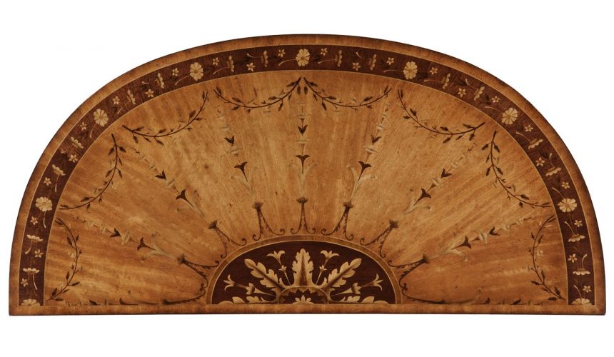 Console & Sofa Tables Walnut Demilune Console Table-47